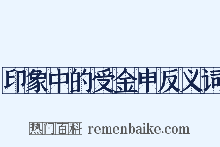 印象中的受金申反义词是什么意思的图片